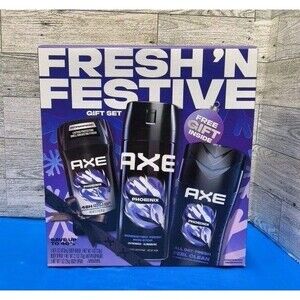 AXE Fresh Body Care Three Piece Gift Set Phoenix Mint Rosemary body Wash